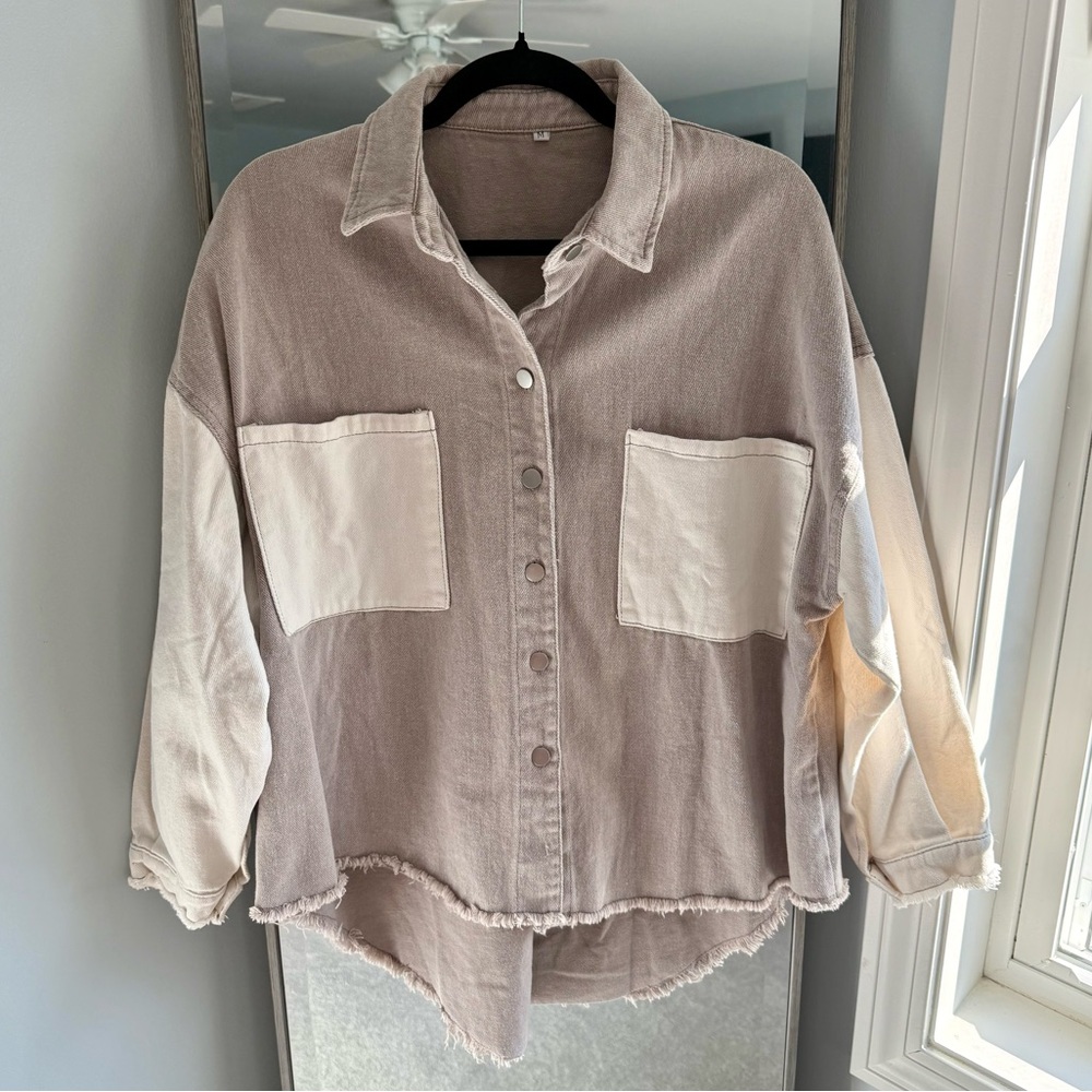 Women’s Denim Colorblock Jacket